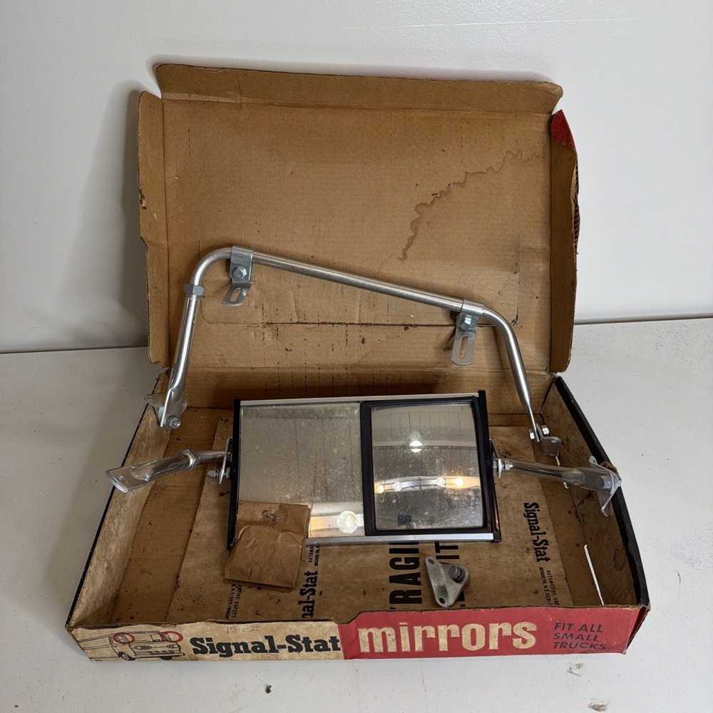 Vintage All Aluminum Junior West Coast Truck Tow Mirror Original signal stat